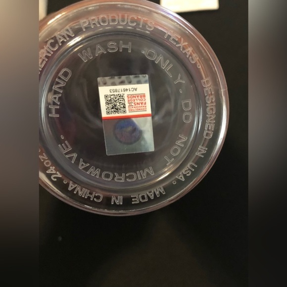 Texas A&M aggies Longhorn clear acrylic water bottle tumbler with silicone cozie - Picture 7 of 7